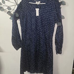 Velvet by Graham & Spencer Navy Long Sleeve Dress